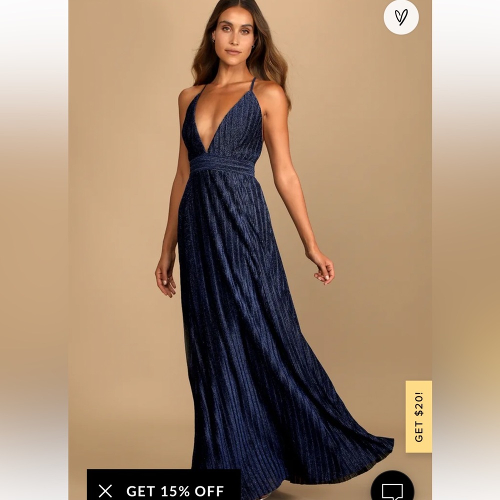 Lulus sparkly blue maxi dress